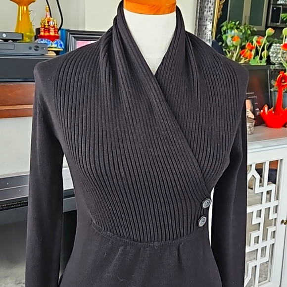 Evan Picone sweater dress. Black. Small - Picture 1 of 6